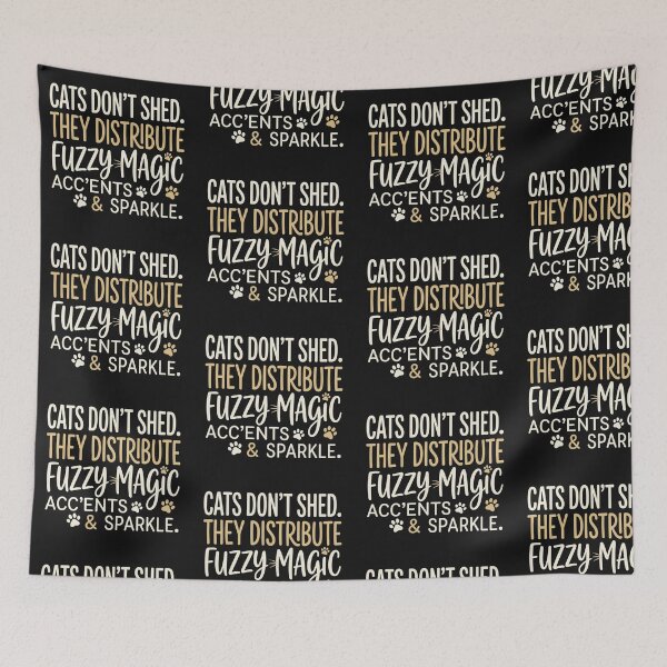 Item preview, Funny Cat Shedding Quote Fuzzy Magic Tee designed and sold by artlife4.