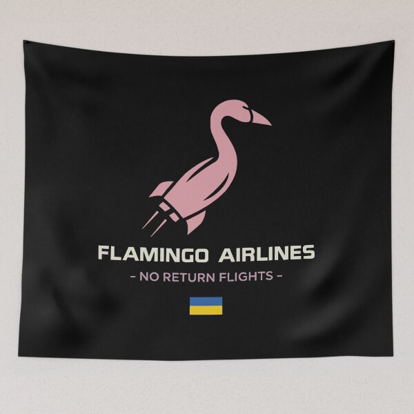 Item preview, Flamingo Airlines No Return Flights designed and sold by moabeArtistic.
