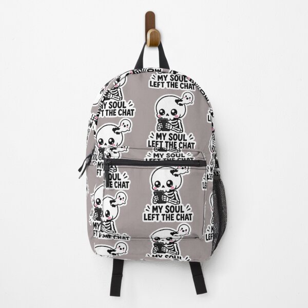 Item preview, My Soul Left The Chat Cute Skeleton Phone Ghost Kawaii Meme Design designed and sold by Ecocrushstudio.