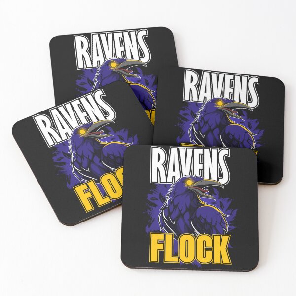 Item preview, Ravens Flock - Purple and Gold Bird of Prey Illustration designed and sold by Canache.
