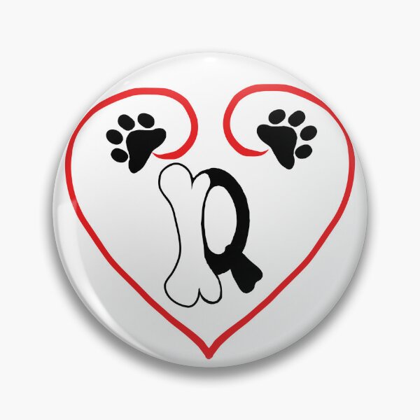 Item preview, Heart dog with the letter Q designed and sold by acreació.