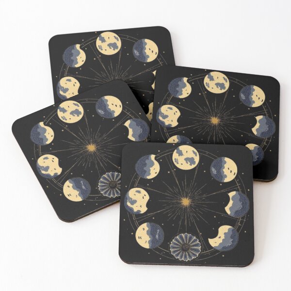Item preview, Mystical Celestial Moon Phases Lunar Cycle Art designed and sold by MoonAndMossStudio.
