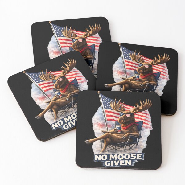 Item preview, No Moose Given Patriotic Moose designed and sold by FREENATION2026.