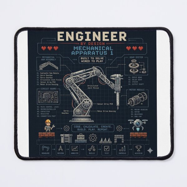 Item preview, Engineer By Design - Mechanical Apparatus 1 Robotics Schematic designed and sold by 8-Bit-Theory.
