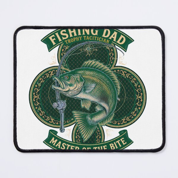Item preview, Fishing Dad Trophy Tactician Funny Bass Fish Emblem Gift designed and sold by YMLux.