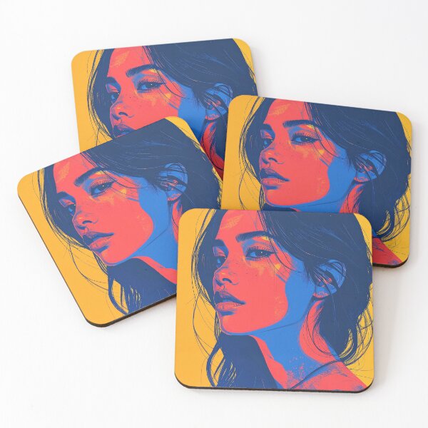 Item preview, Bright Artistic Woman Portrait in Bold Colors designed and sold by BetweenForms.