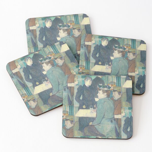 Item preview, A Corner of the Moulin de la Galette by Henri de Toulouse-Lautrec | Belle Époque Paris Café Fine Art Print designed and sold by artofuniverse.
