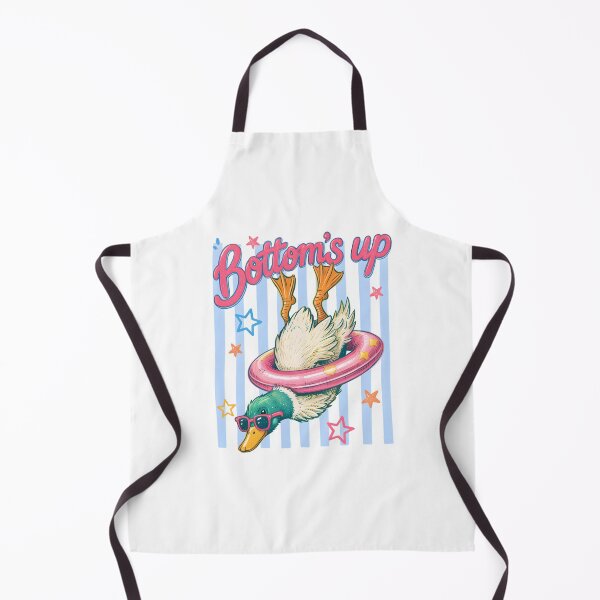 Item preview, Bottom’s Up Funny Upside Down Duck in Pool Float Retro Summer Design designed and sold by Snifferius.