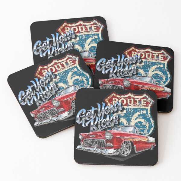 Item preview, Get Your Kicks: Classic '55 Chevy on Route 66 designed and sold by AGED Limited.