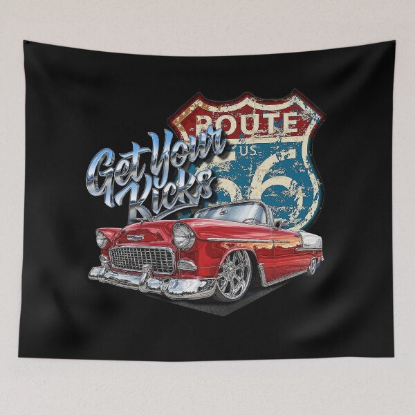Item preview, Get Your Kicks: Classic '55 Chevy on Route 66 designed and sold by AGED Limited.