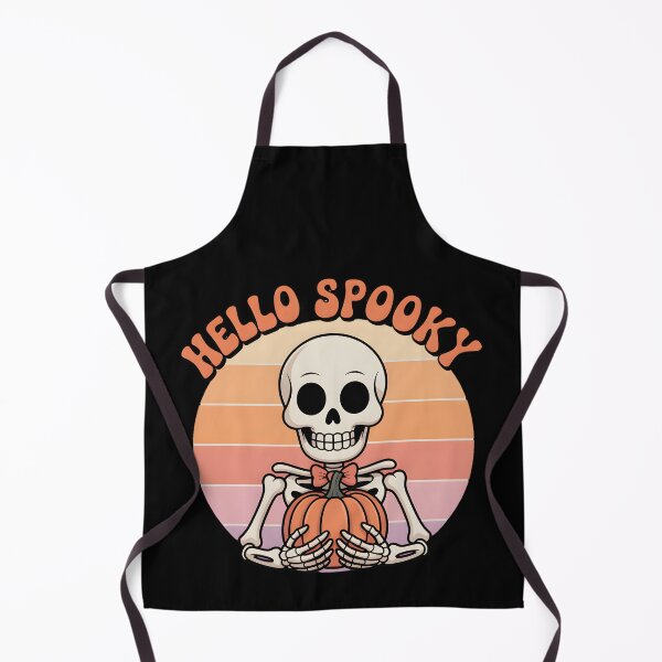Item preview, Hello Spooky Cute Skeleton with Pumpkin – Vintage Halloween Design designed and sold by Raw Tigers.