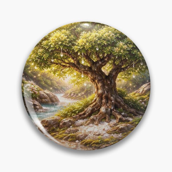 Item preview, Enchanted Mastic Tree by a Glimmering Stream. designed and sold by JoyNest = "The nest of joy".