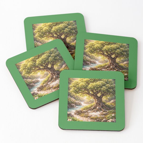 Item preview, Enchanted Mastic Tree by a Glimmering Stream. designed and sold by JoyNest = "The nest of joy".