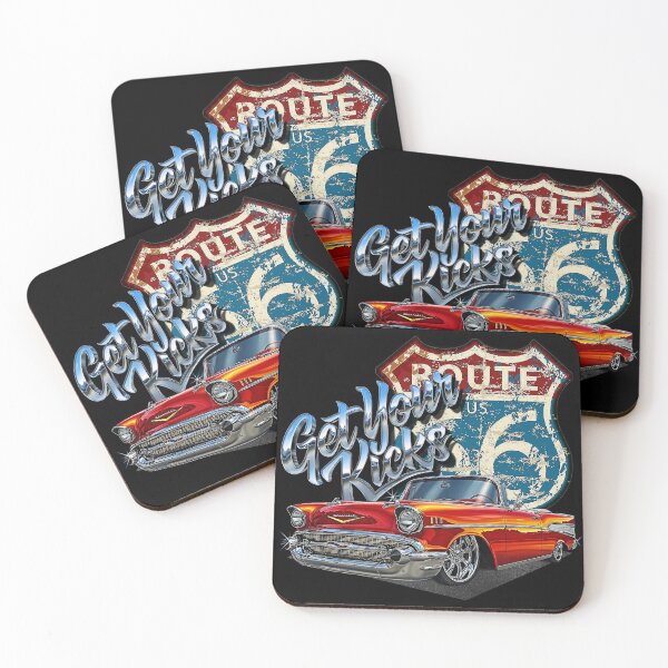 Item preview, Get Your Kicks: Classic '55 Chevy on Route 66 designed and sold by AGED Limited.