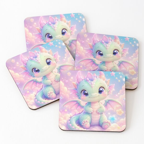 Item preview, Kawaii Baby Dragon Pastel Magic | Cute Fantasy Dragon Aesthetic | Soft Dreamy Cartoon Creature designed and sold by MarekoraStudio.
