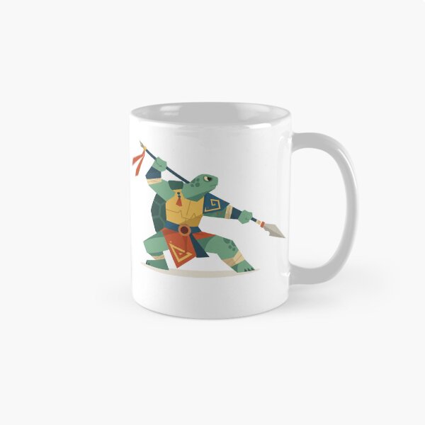 Item preview, Minimalist Turtle Warrior Spearman | Tribal Fantasy Reptile Fighter Art designed and sold by MonkeyVibe.