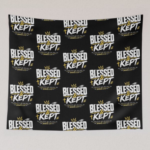 Item preview, Blessed & Kept Christian Shirt – Numbers 6:24 Faith Streetwear Crown Cross Design designed and sold by ArtsBorn2Create.