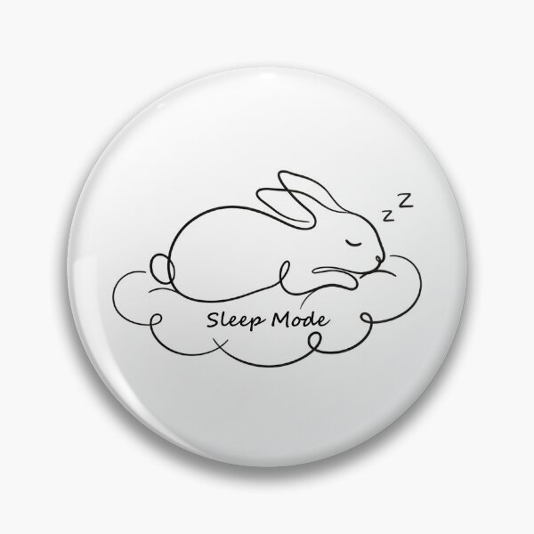 Item preview, Cute Bunny Sleeping on Cloud Sleep Mode Line Art designed and sold by Little Light Lab.