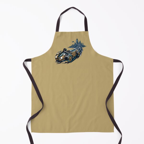 Item preview, Steampunk Speedster Driving to Neon Victorian Metropolis | Premium Graphic Tee designed and sold by SilentPowerArt.