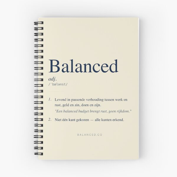 Item preview, Balanced (adj.) — minimalist dictionary definition print designed and sold by BalancedCoNL.