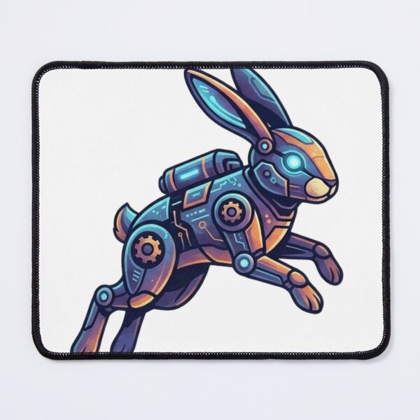 Item preview, Cyber Rabbit Version: Futuristic Tech Hare Illustration designed and sold by Wear Sculpt.