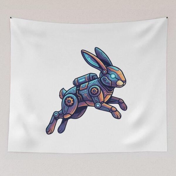 Item preview, Cyber Rabbit Version: Futuristic Tech Hare Illustration designed and sold by Wear Sculpt.