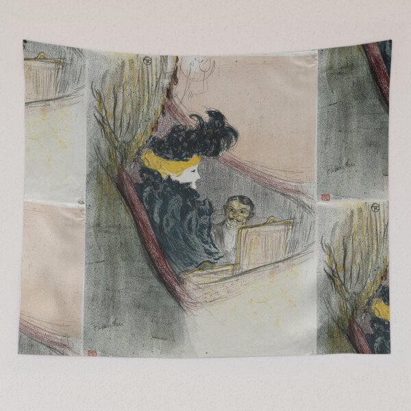 Item preview, A Princely Idyl Clara Ward by Henri de Toulouse-Lautrec | Belle Époque Poster Art Print designed and sold by artofuniverse.