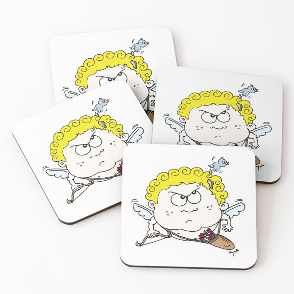 Item preview, Angry Cupid & Bird Poop Hair - Hilarious Love Fails Art designed and sold by MyxaART.