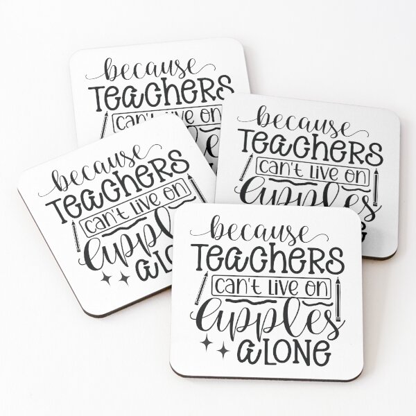 Item preview, Teachers Can Not Live On Apples Alone - Funny Educator Aesthetic Gift designed and sold by FuzionRaptor.