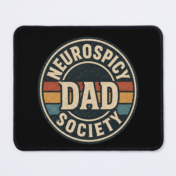 Item preview, Neurospicy Dad Society Vintage Badge Retro Father's Day Gift designed and sold by CollectionsJEm.