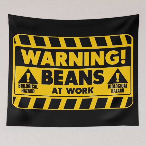Item preview, Warning Beans At Work designed and sold by helenacooper.
