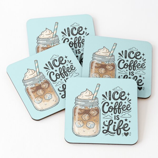 Item preview, Ice Coffee Is Life Cute Iced Coffee Lover Graphic – Retro Aesthetic Coffee Design designed and sold by TheStephanieRome.