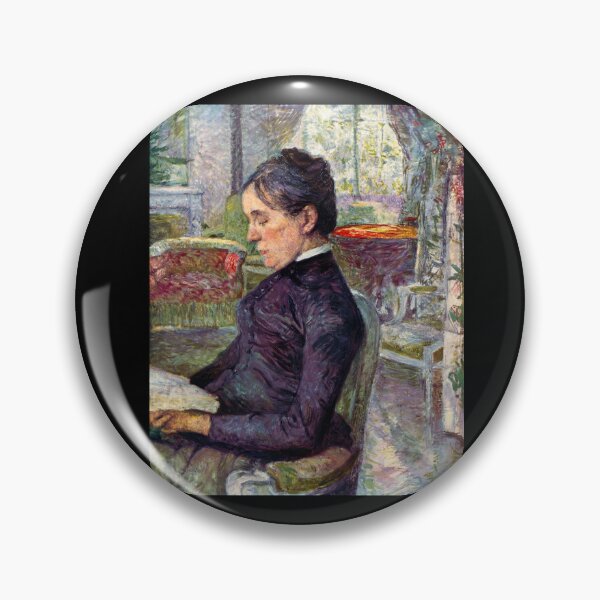 Item preview, Adèle de Toulouse-Lautrec in the Salon at Malromé by Henri de Toulouse-Lautrec | Post-Impressionist Interior Art Print designed and sold by artofuniverse.