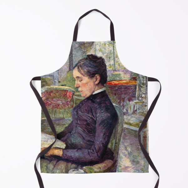 Item preview, Adèle de Toulouse-Lautrec in the Salon at Malromé by Henri de Toulouse-Lautrec | Post-Impressionist Interior Art Print designed and sold by artofuniverse.