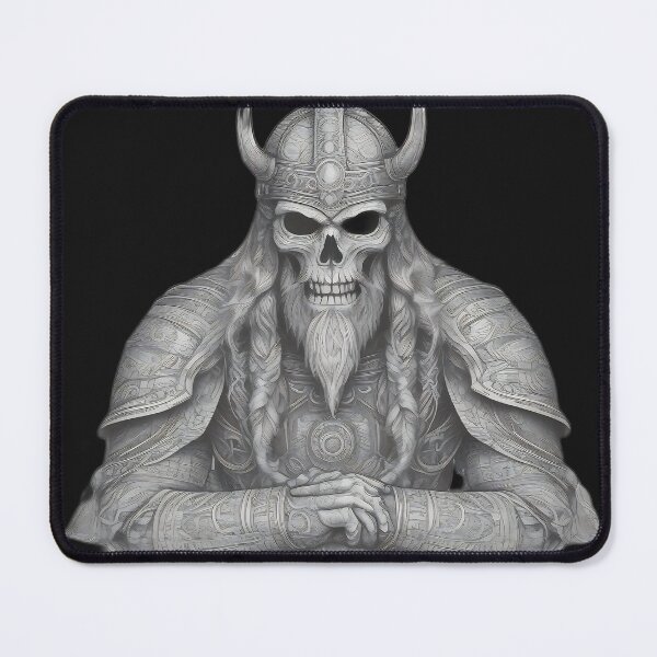 Item preview, Undead Viking Draugr King | Horned Berserker Etching designed and sold by DarkOriginArts.
