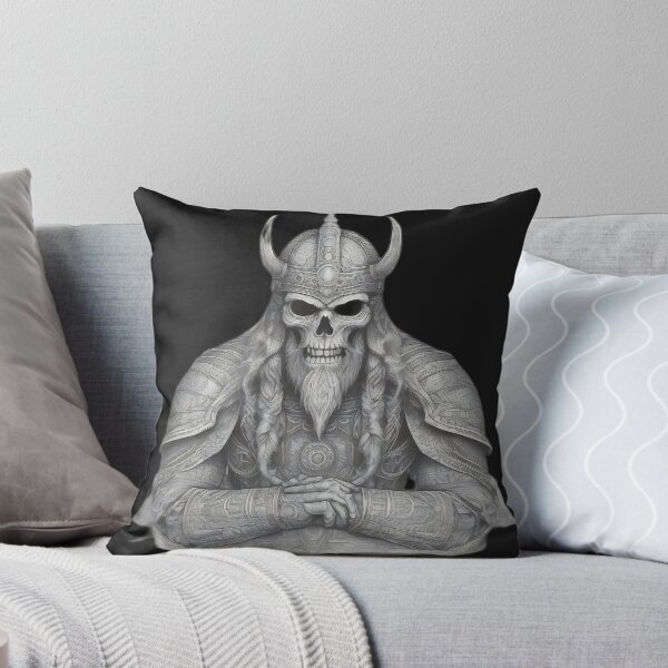 Item preview, Undead Viking Draugr King | Horned Berserker Etching designed and sold by DarkOriginArts.