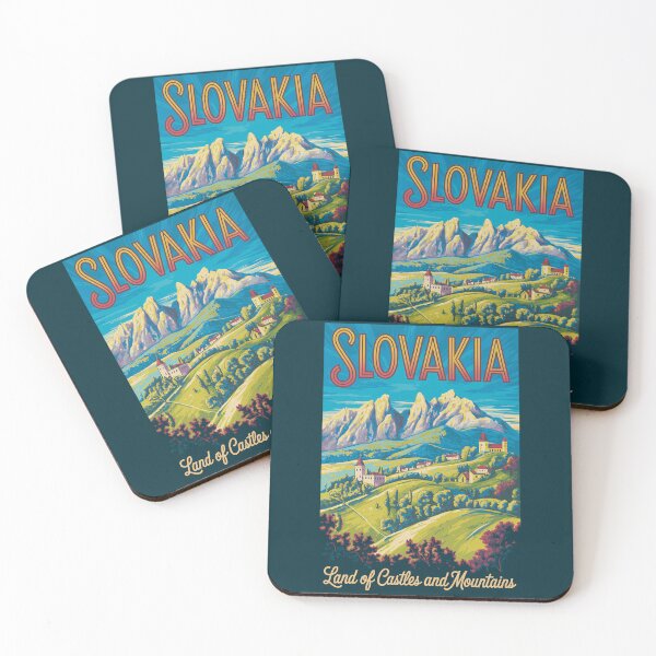 Item preview, Slovakia Skyline Illustration Travel Art Vintage designed and sold by KrisSidDesigns.