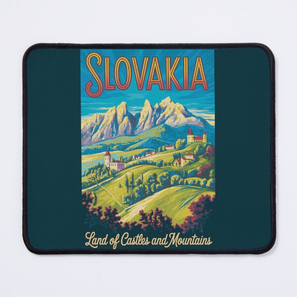 Item preview, Slovakia Skyline Illustration Travel Art Vintage designed and sold by KrisSidDesigns.