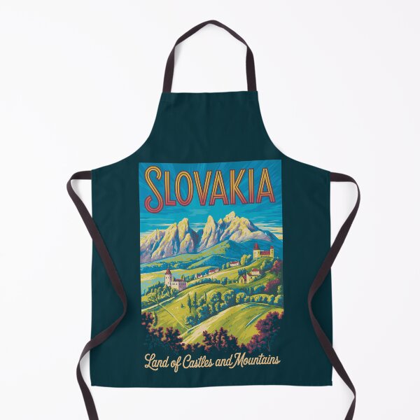 Item preview, Slovakia Skyline Illustration Travel Art Vintage designed and sold by KrisSidDesigns.