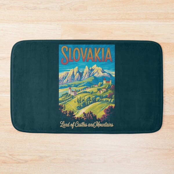 Item preview, Slovakia Skyline Illustration Travel Art Vintage designed and sold by KrisSidDesigns.