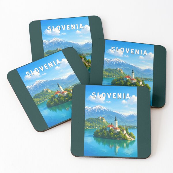 Item preview, Slovenia Illustration Travel Art Vintage designed and sold by KrisSidDesigns.