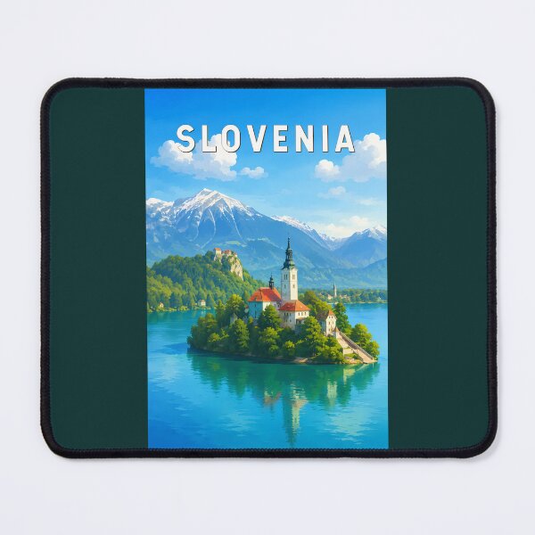 Item preview, Slovenia Illustration Travel Art Vintage designed and sold by KrisSidDesigns.