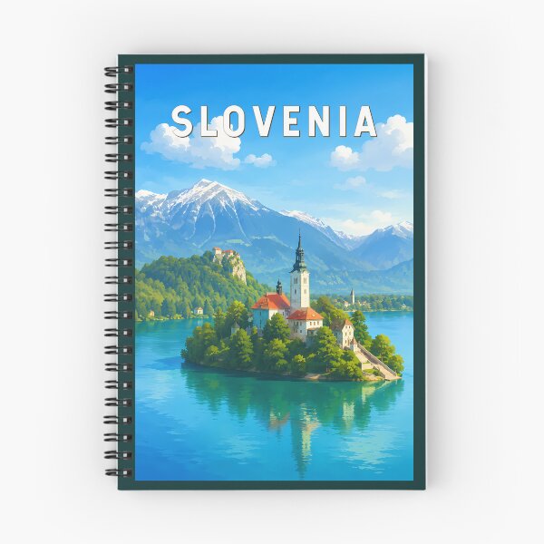 Item preview, Slovenia Illustration Travel Art Vintage designed and sold by KrisSidDesigns.