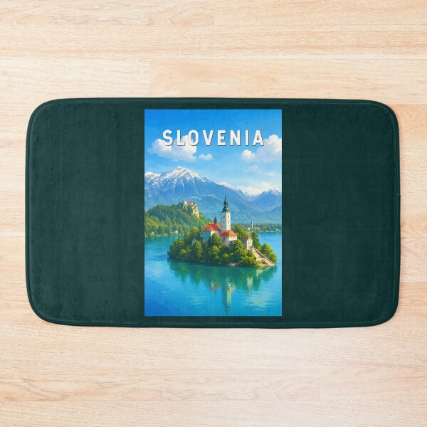Item preview, Slovenia Illustration Travel Art Vintage designed and sold by KrisSidDesigns.