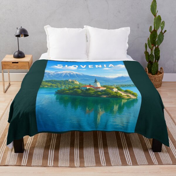 Item preview, Slovenia Illustration Travel Art Vintage designed and sold by KrisSidDesigns.