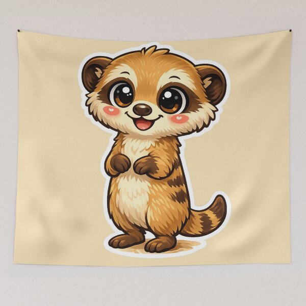 Item preview, Cute Meerkat Sticker, Alert Safari Friend designed and sold by The Digital Compass.