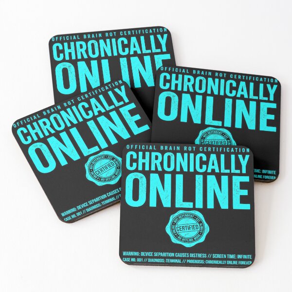 Item preview, Chronically Online Official Brain Rot Certification Funny Sarcastic Design designed and sold by StillWildink.
