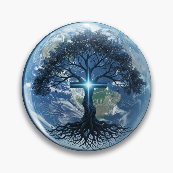 Item preview, Christian Tree of Life Earth Cross designed and sold by CoolByEli.