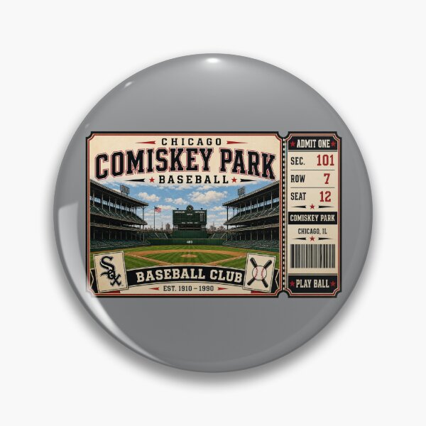 Item preview, Chicago Comiskey Park Vintage Ticket Poster Retro Baseball Stadium Art Classic Chicago Ballpark Interior designed and sold by GhostDawgs.