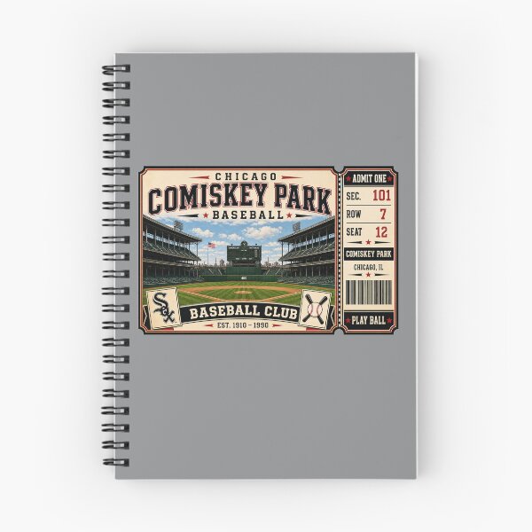 Item preview, Chicago Comiskey Park Vintage Ticket Poster Retro Baseball Stadium Art Classic Chicago Ballpark Interior designed and sold by GhostDawgs.